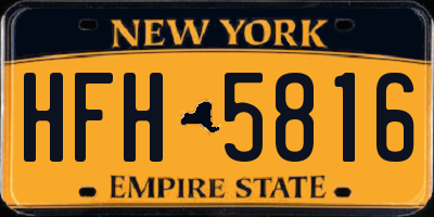 NY license plate HFH5816