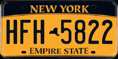NY license plate HFH5822