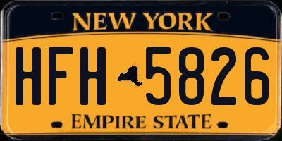 NY license plate HFH5826
