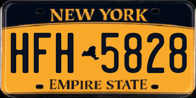 NY license plate HFH5828