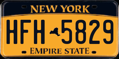 NY license plate HFH5829