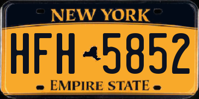NY license plate HFH5852