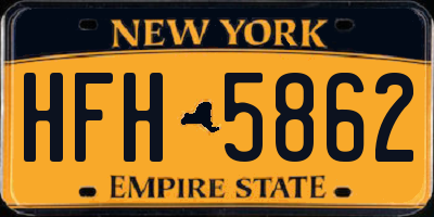 NY license plate HFH5862