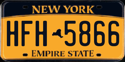 NY license plate HFH5866