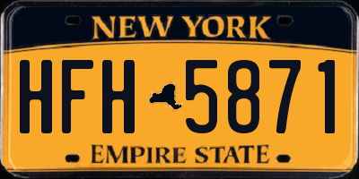 NY license plate HFH5871