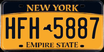 NY license plate HFH5887