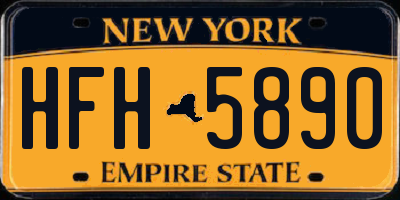 NY license plate HFH5890