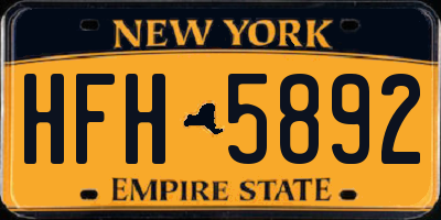 NY license plate HFH5892
