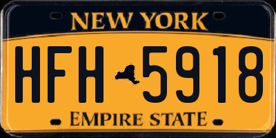 NY license plate HFH5918