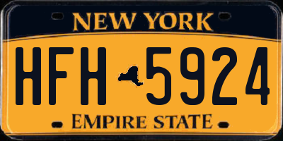 NY license plate HFH5924