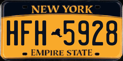 NY license plate HFH5928