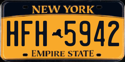 NY license plate HFH5942