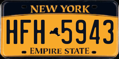NY license plate HFH5943