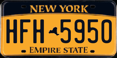 NY license plate HFH5950