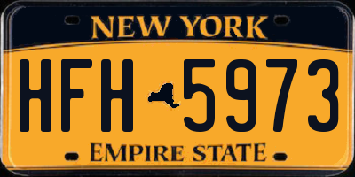 NY license plate HFH5973
