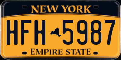 NY license plate HFH5987
