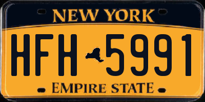NY license plate HFH5991