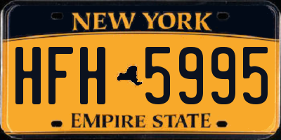 NY license plate HFH5995