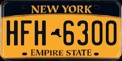 NY license plate HFH6300