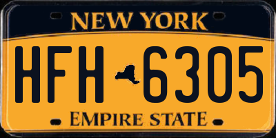NY license plate HFH6305