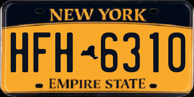 NY license plate HFH6310