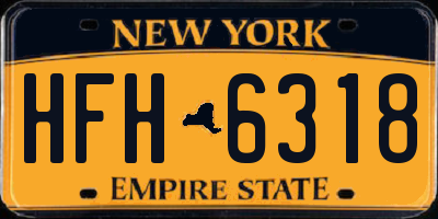 NY license plate HFH6318