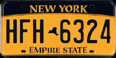 NY license plate HFH6324