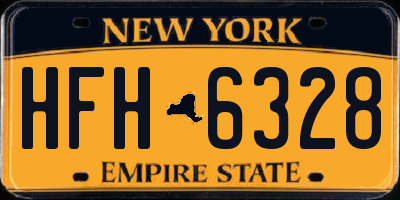 NY license plate HFH6328