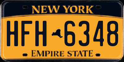 NY license plate HFH6348