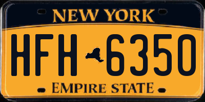 NY license plate HFH6350