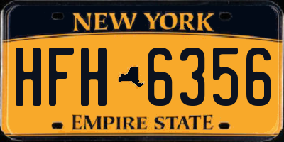 NY license plate HFH6356