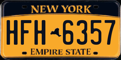NY license plate HFH6357