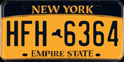 NY license plate HFH6364