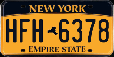NY license plate HFH6378