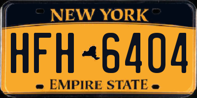 NY license plate HFH6404
