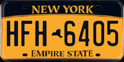 NY license plate HFH6405