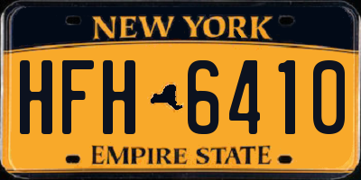 NY license plate HFH6410