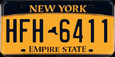 NY license plate HFH6411