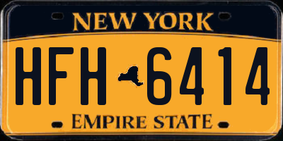 NY license plate HFH6414