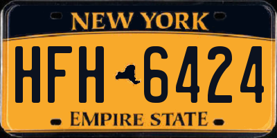 NY license plate HFH6424