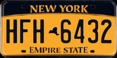 NY license plate HFH6432