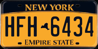 NY license plate HFH6434