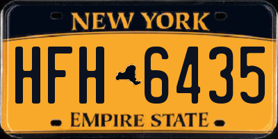 NY license plate HFH6435