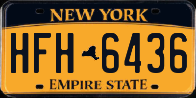 NY license plate HFH6436
