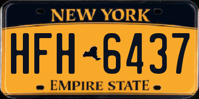 NY license plate HFH6437