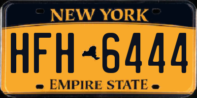NY license plate HFH6444
