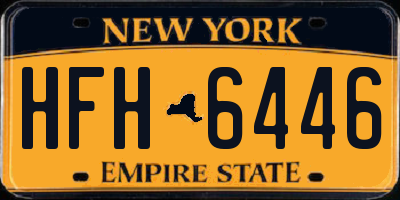 NY license plate HFH6446
