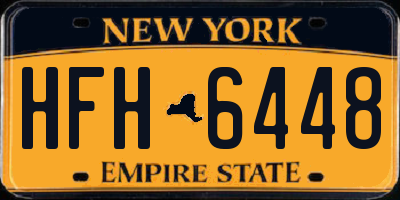 NY license plate HFH6448