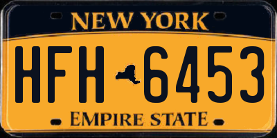 NY license plate HFH6453