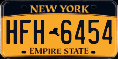 NY license plate HFH6454